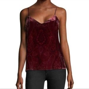 L’AGENCE Jane Paisley Print Velvet Camisole, XS, never worn, no tags